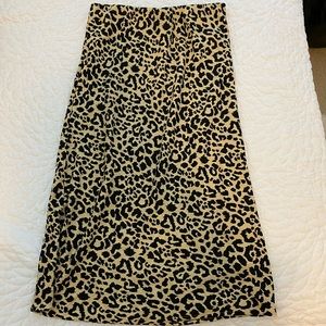 HOLLISTER leopard print midi skirt